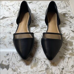 LC Lauren Conrad Black Pointed Toe Flats